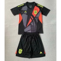 Camiseta España Portero Primera Equipación para niños Eurocopa 2024 manga corta (+ pantalones cortos)